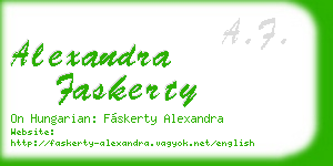 alexandra faskerty business card